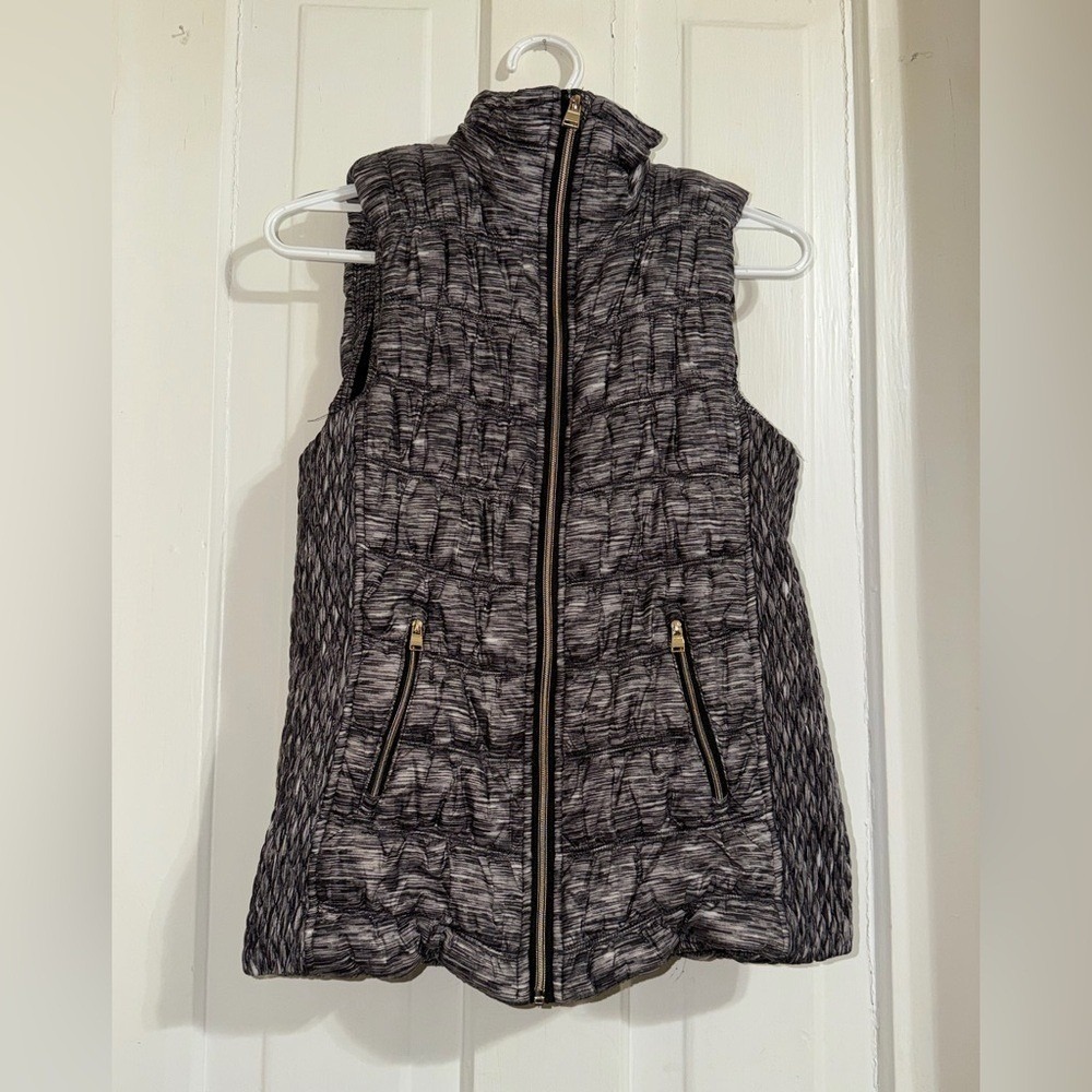 Womens size medium multicolor Quilted puffer Vest accessories top fall autum